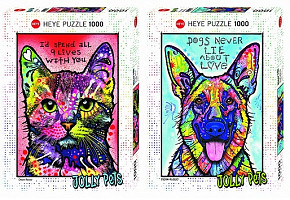 Pejsek a kočička - HEYE Puzzle Jolly Pets